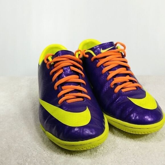 Nike Runners Men's Size 8 Mercurial Victory Indoor Purple Green Orange Athletic - Picture 5 of 9